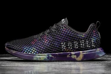 Nobull Tie-Dye Mesh Runner Women's Running Shoes Purple Black | Australia (WT4523)